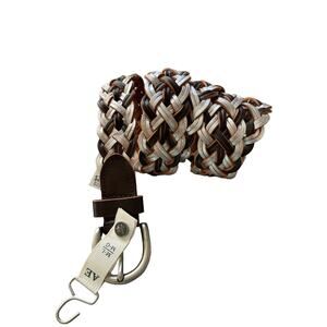 American eagle‎ size Medium/large braided brown/silver belt new